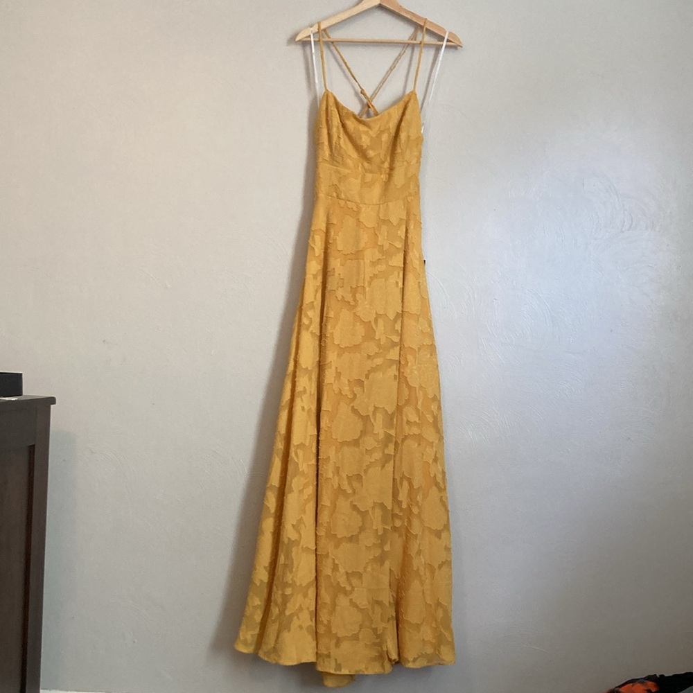 Lulu's Yellow Floral Maxi Dress
